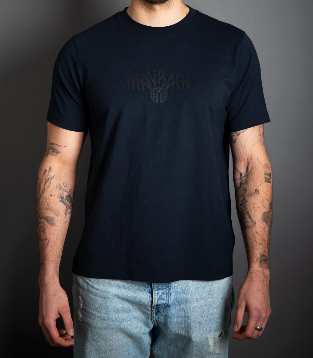 Maybach T-Shirt Deep Blue with Logo Size M