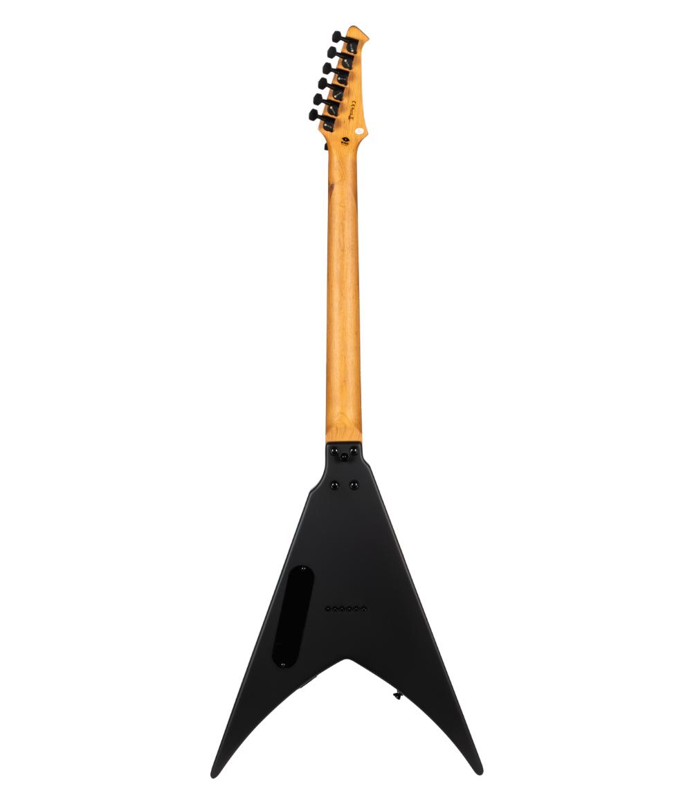 SPIRA Guitars V-400 MBK Satin Black 
